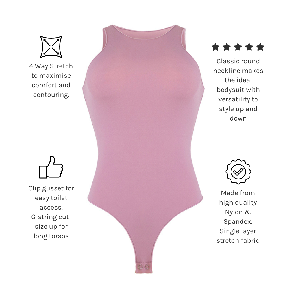 Snatched Bodysuit - Tank (Rosé)