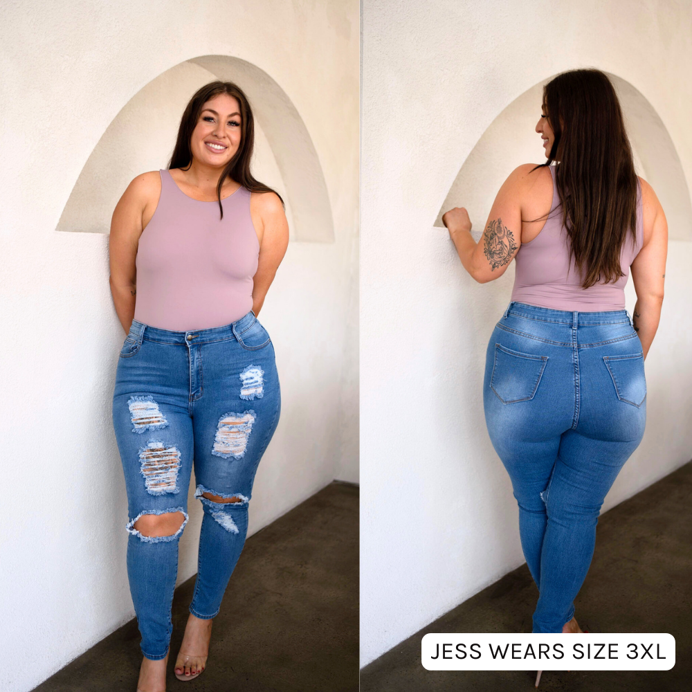 Snatched Bodysuit - Tank (Rosé)