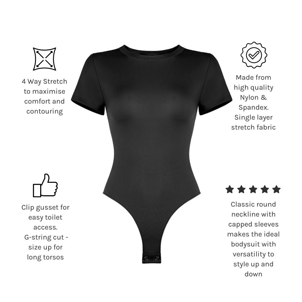 Snatched Bodysuit - Tee (Black)
