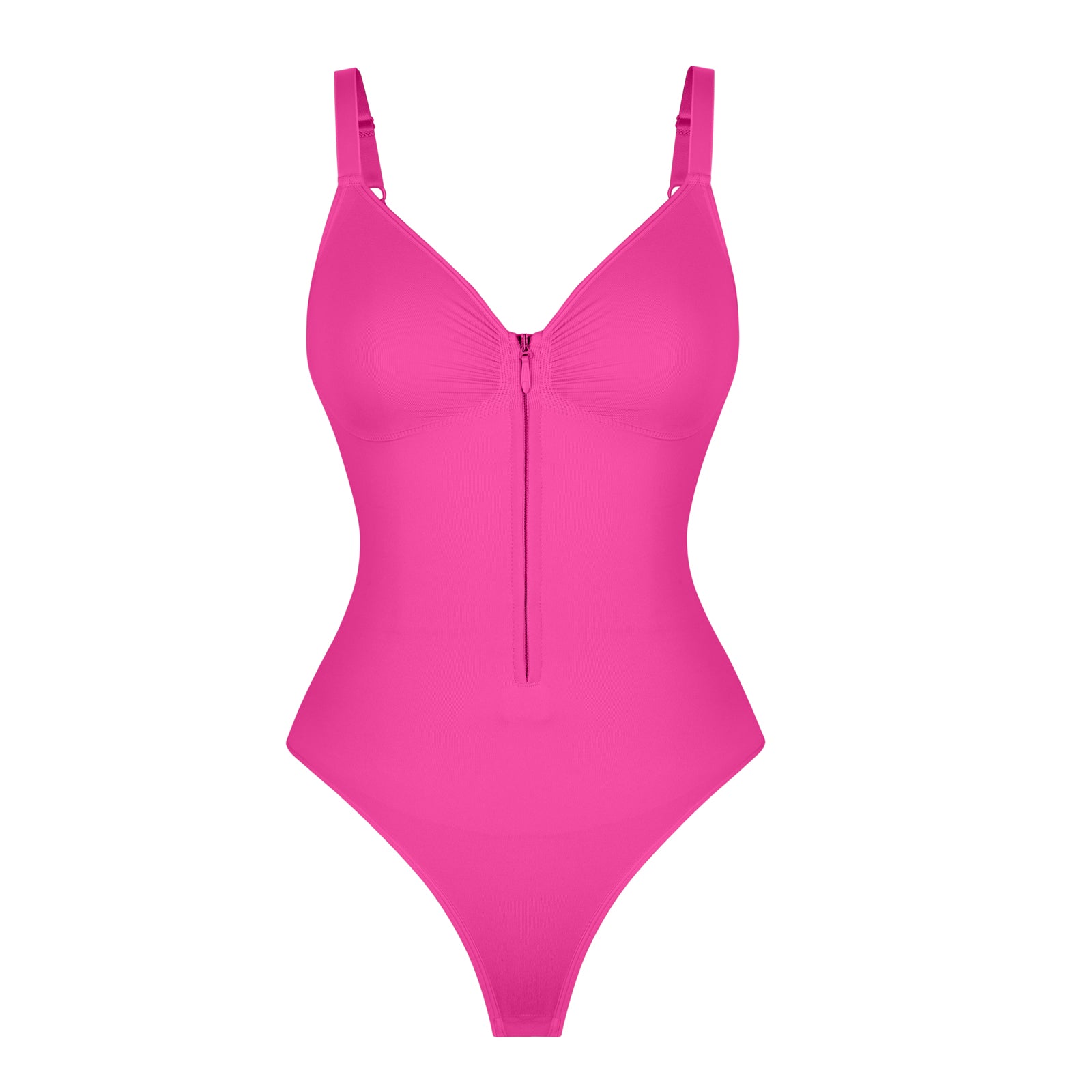 Plunge Sculpt Bodysuit - Pink