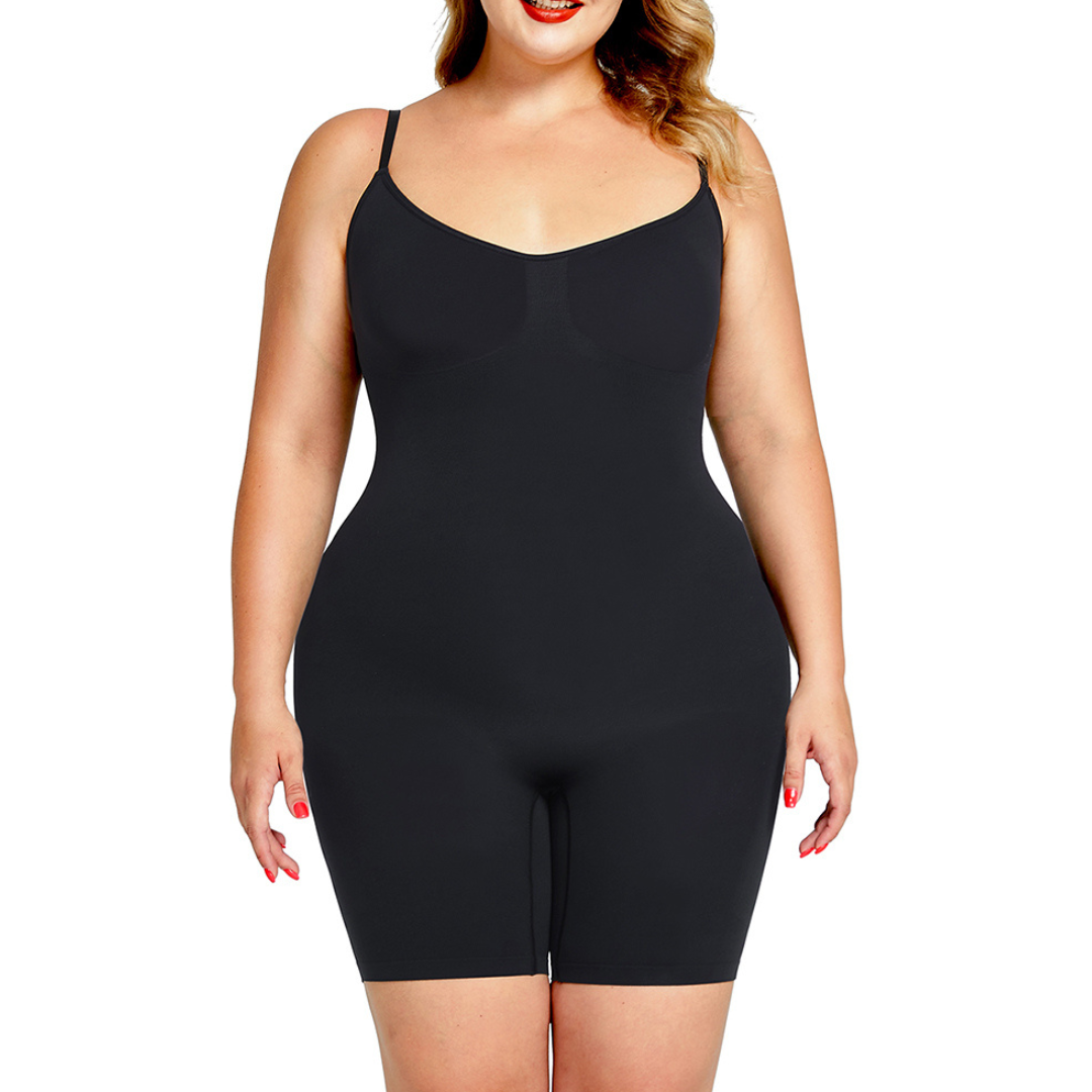 Seamless Overbust Bodysuit - Black