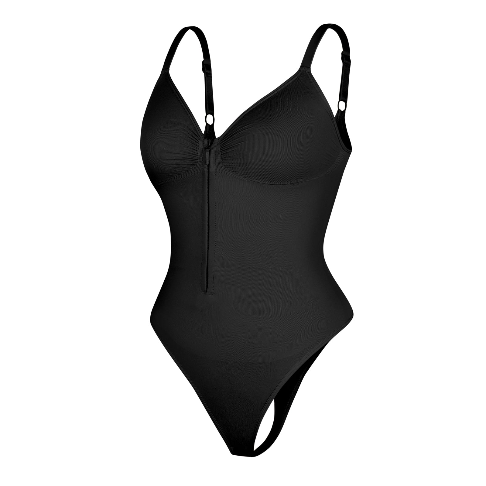 Plunge Sculpt Bodysuit - Black
