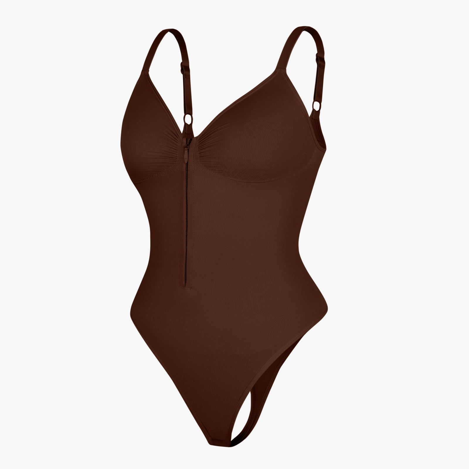 Plunge Sculpt Bodysuit - Cocoa