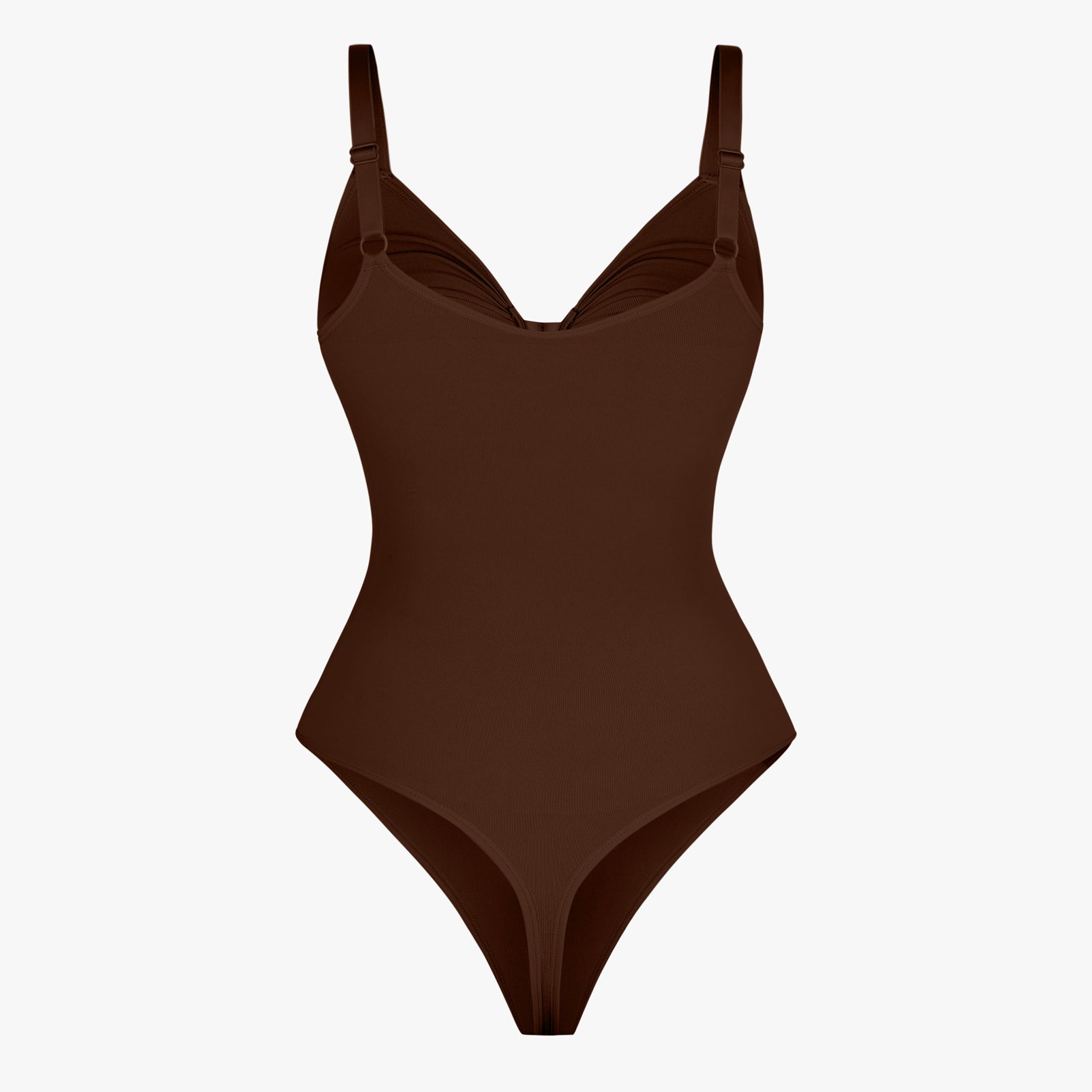 Plunge Sculpt Bodysuit - Cocoa