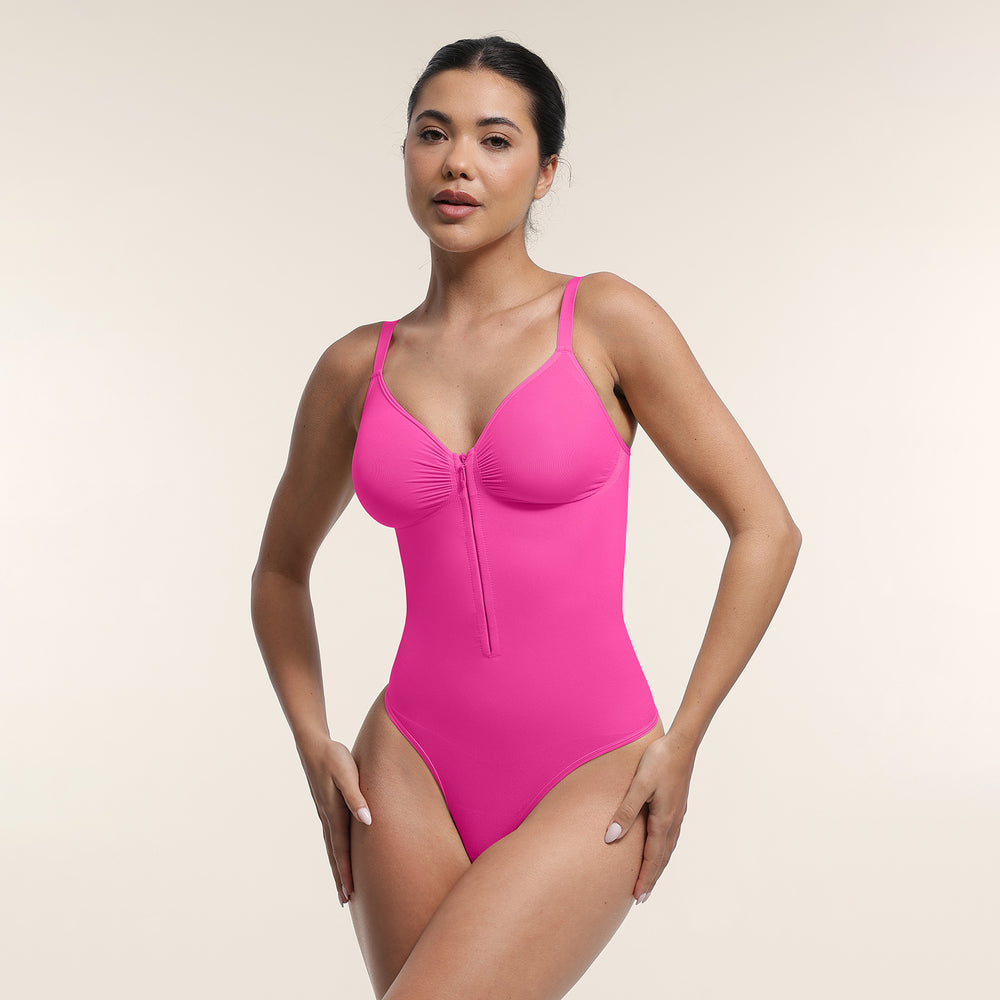 Plunge Sculpt Bodysuit - Pink